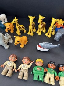 HUGE LEGO Duplo ZOO LOT My First Zoo Set #6136 #4962 #10971 Giraffe Tiger Polar