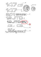 Logo Sign Emblem Modell ''16V'' Alfa Romeo 147 Original 51703828