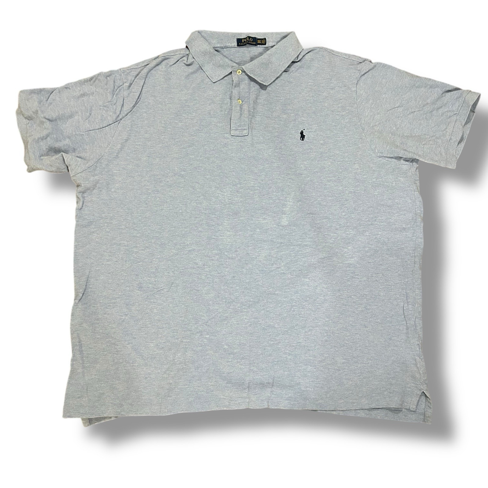 Polo Ralph Lauren Mens Polo Shirt Mens 4XLT TALL Grey Short Sleeve