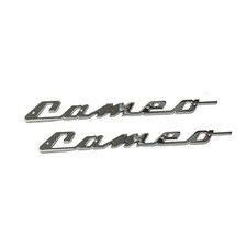 1957-1958 Chevrolet Cameo Bed Script Chrome Letters Pair Wsmall Hole In A Blem