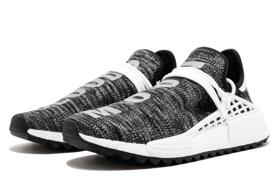 ADIDAS PW Pharrell Williams HUMAN RACE CLOUD MOON Black Grey White 10 5 US