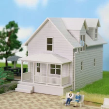 2 Ones Evemodel N Scale Village House White Unassembled Model Building