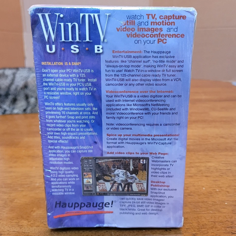 Hauppauge WinTV USB Model 602 New Sealed in Retail Box Windows 98 Sealed - Image 4 of 4