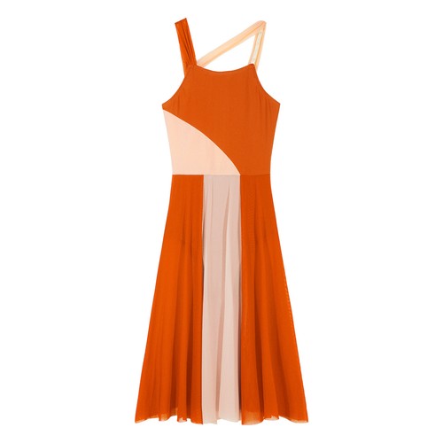 Kids Girls Dress Prom Skirt Lyrical Dancewear Stage Jumpsuit Shoulder Straps - Picture 35 of 68