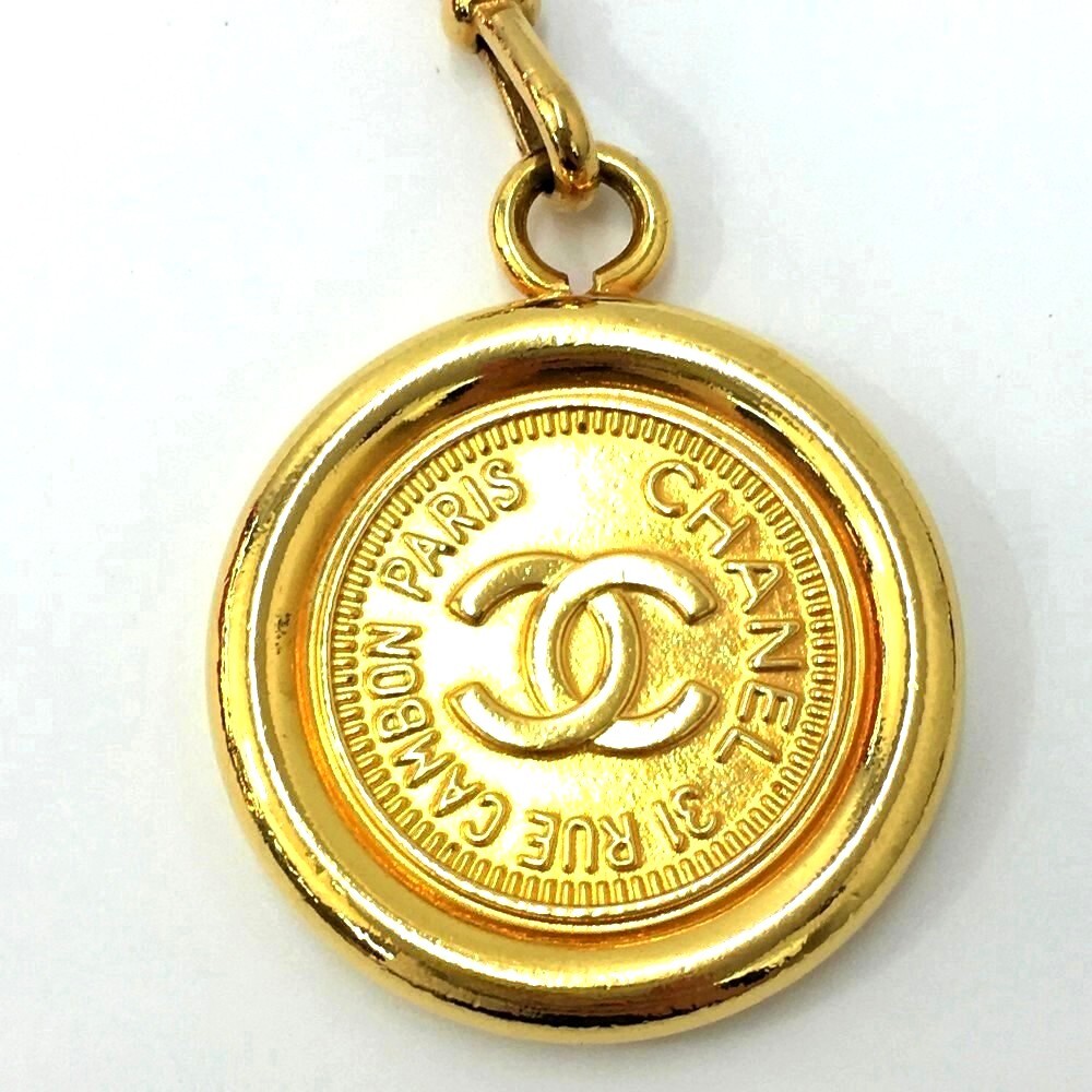 Chanel Coco Mark Chain Belt 31 RUE CAMBON GP Gold Leather  display picture 1