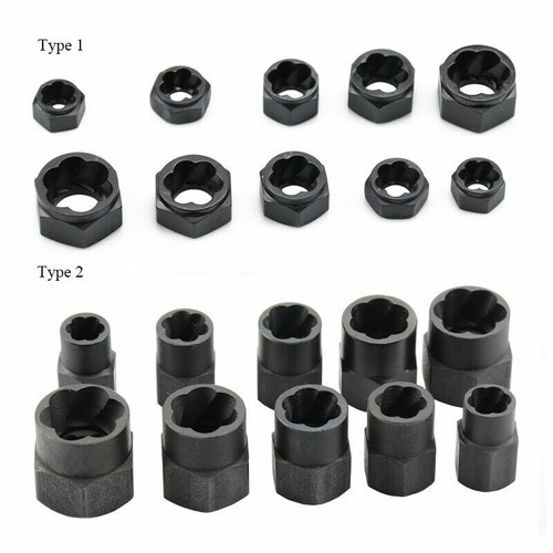10pcs High/Low Broken Bolt Nut Remover Extractor Set Craftsman Damaged Stripped - Picture 1 of 17