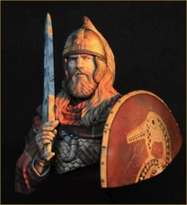 Viking Warrior Bust Resin Model 1/10 Scale Historical Miniature Collectible Kit