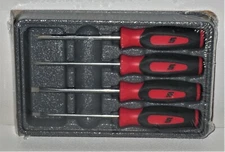*NEW* Snap-on Mini Screwdriver Set SGDX40BR *RED SOFT HANDLES* 4 pcs. *NEW*