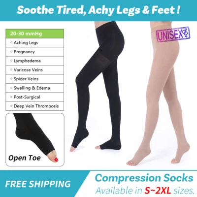 VARCOH Women Men Compression Pantyhose Stockings Tights Medical Varicose Anti-Embolism