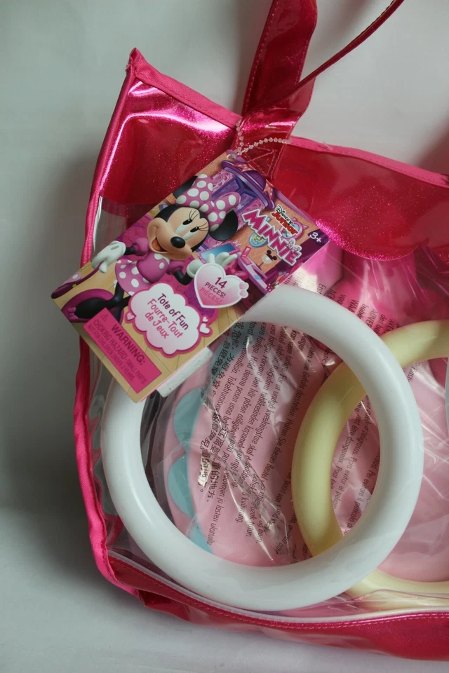Disney Junior Minnie 14 Piezas Bolso de Mano de Divertido Juego Exterior Juego NUEVO Sellado  Foto 3 de 4
