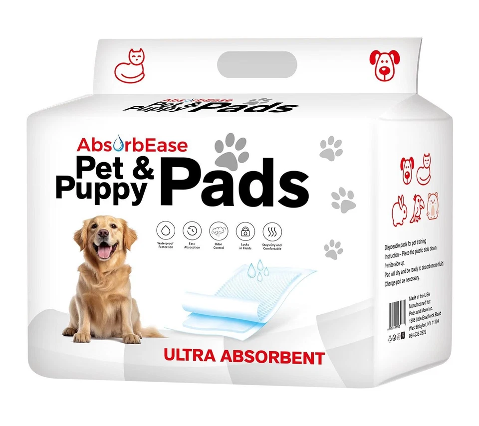 ABSORBEASE 25 SUPER MAX ABSORBENCY 30x36 EXTRA LARGE Dog Puppy Training Wee Wee Pee Pads