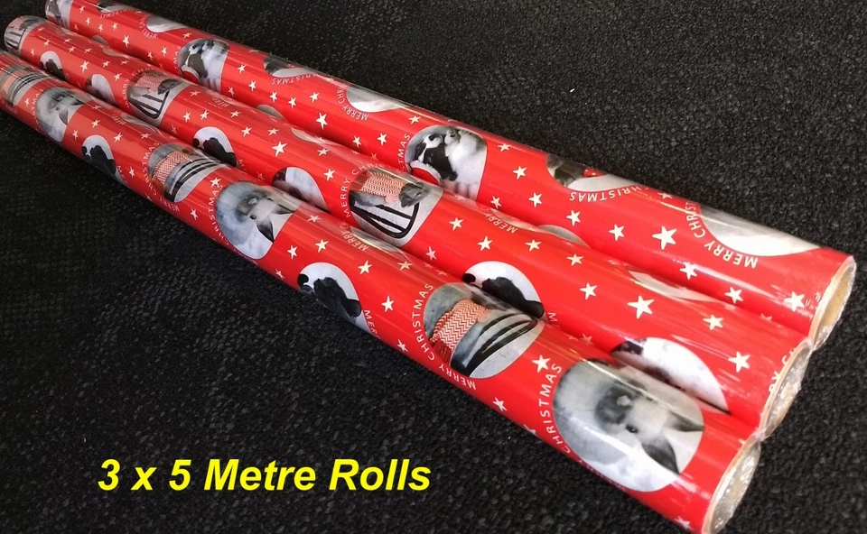 3 Rolls - Christmas Gift Wrapping Paper - Animal Lover's Theme 3 x 5m = 15 metre - Image 4 of 4