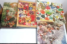 4 Vtg Complete Springbok Puzzles 500 pc Plantasia Country Life Shells Sportstuff