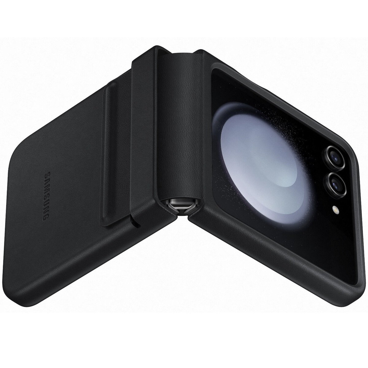 純正Galaxy Z Flip5 Flap Eco-Leather Case Galaxy Z Flip5 Flap Eco-Leather Case, Black Mobile