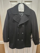 Mens Size Small 7 For All Mankind Double Breasted Peacoat
