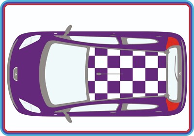 Peuegot 107 Rpo Sticker Chequered Roof Decals Graphics Stickers fits Peugeot 107 | eBay UK