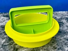 Tupperware Hamburger Press 4 1/4 inch Pattie Maker Gadget Margarita Green New
