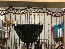 Vtg.60/70's Black VASSARETTE Nylon Sheer Lace Panties/Brief/Size 6/NOS/See Thru