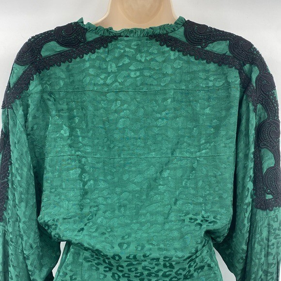 Koche Lace Trim Python Zip Top Blouse Womens Size… - image 8