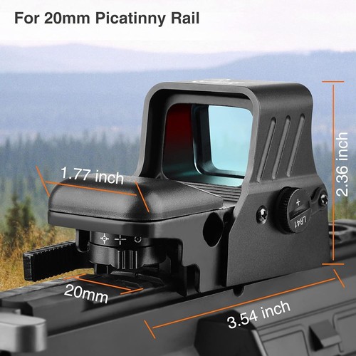 33mm Wide Objective Red Dot Sight with Adjustable Brightness & Reticles - Picture 6 of 11