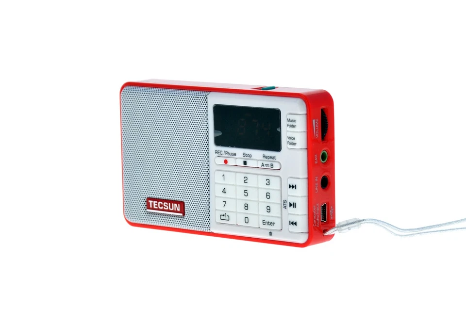 Tecsun Q3 (RED) FM Radio MP3 player and Recorder *BL-5B battery included* - Image 4 of 4
