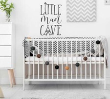 LITTLE MAN CAVE Baby Nursery Boys Rustic Farmhouse Home Wall Decal Words Decor