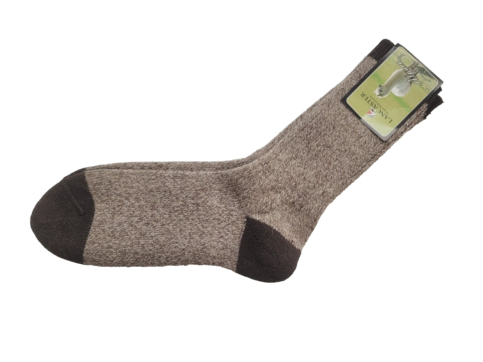 Alpaca Blend Survivor Socks Unisex Hiker Outdoor Size M Brown Made in Peru