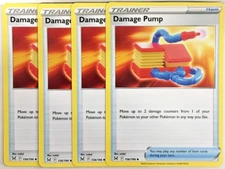 POKEMON 4X DAMAGE PUMP 156/196 LOST ORIGIN UNCOMMON NEAR MINT-PLAYSET
