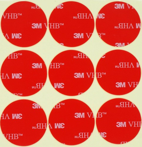 Clear, Black, Grey 3M Self Adhesive PADS sticky high bond tape, 30mm dia x 1mm - Picture 5 of 10