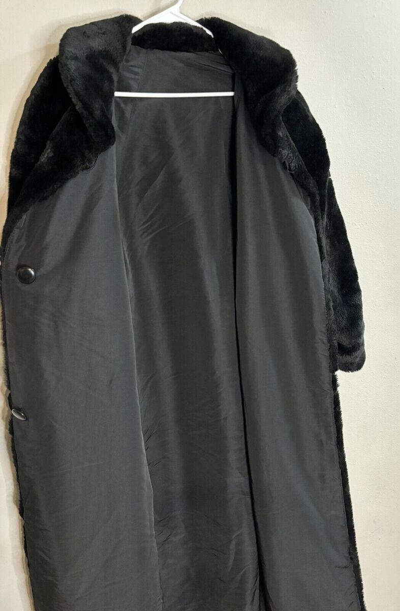 J Percy Marvin Richards Women's Sz 12 Vintage Faux Fur Black J Percy Marvin Richards Women's Sz 12 Vintage Faux Fur Black
