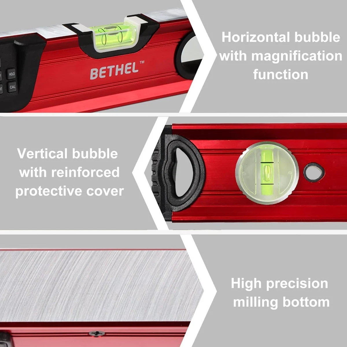 Nivel magnético digital de 24 pulgadas - IP54 herramienta inteligente electrónica impermeable y polvo
