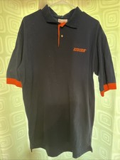Auburn Tiger Rags Polo Shirt Tiger Logo Mens Large Navy  Orange Vintage 90s