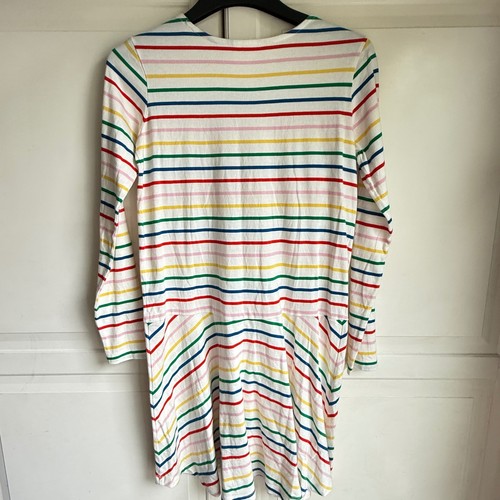 Hanna Andersson 160 Striped Dress Long Sleeve Colorful Cotton Kids Girls 14-16 - Picture 5 of 6