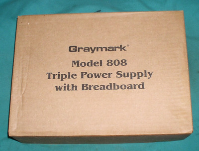 Graymark Model 808 Triple Power Supply w Breadboard Student Project TJ6391