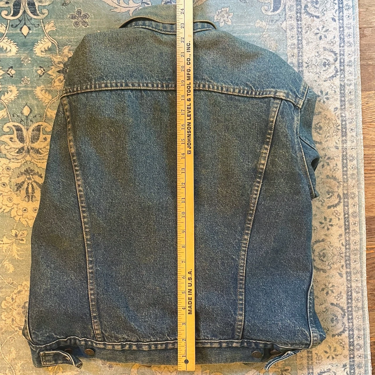 Levi's Vintage 80's Flannel-Lined Denim Trucker Jacket (70401 0824) - Size M/L - product detail image 12