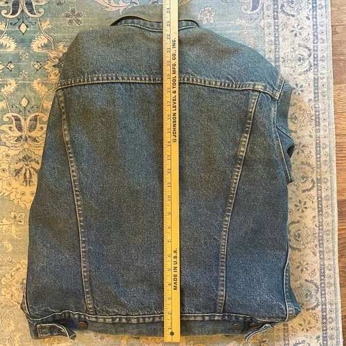 Levi's Vintage 80's Flannel-Lined Denim Trucker Jacket (70401 0824) - Size M/L image 12