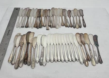 Lot of 50 Assorted Vintage Silverplate Butter Spreaders - Lot#344