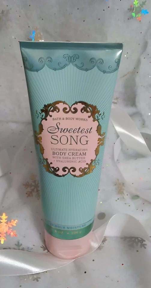 Bath & Body Works 8 pc Sweetest Song  Set  &  striped bag - Image 4 of 4