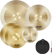 Cymbal Pack, 4 Pieces Cymbals for Drum Set, Alloy Cymbals Drum Set Includes 14"