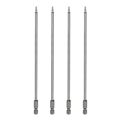 4pcs T10 Torx Head Screwdriver Bit 1/4'' Hex Shank 7.87'' Long Magnetic