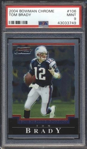 2004 Bowman Chrome Football Tom Brady #106 PSA 9 PATRIOTS MINT