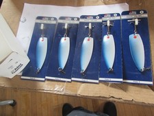 5 rare unused vintage abu garcia 25g carded GLIMMY BGL blue lures in trade box