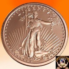 1-Walking Liberty  1 Oz Copper Round New Batch, Buy More Save $ Fast Ship 