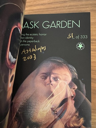 SIGNED Mask Garden Astraleyes Bibliomancer RARE Limited 333 OCCULT BOOK Horror - Picture 2 of 3
