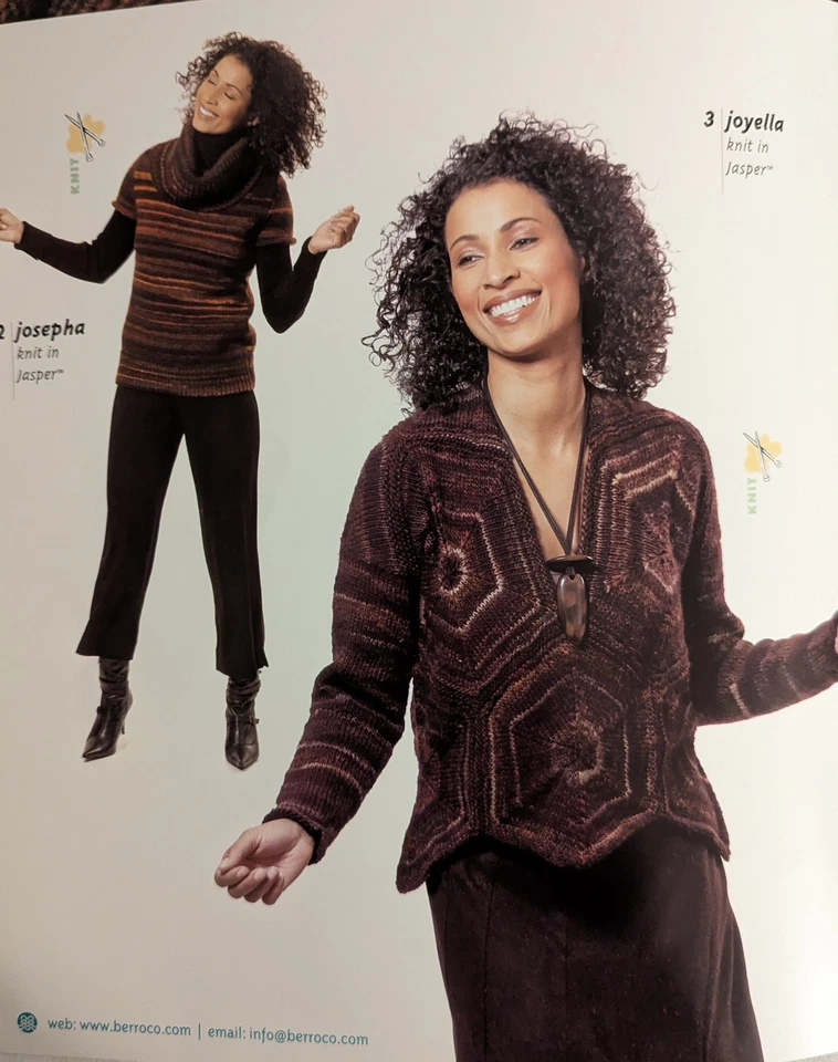 Berroco 266 Jasper Purse Scarf Hat Long Sweater Knitting Knit Pattern Book - Image 3 of 4