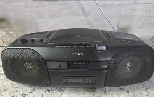 VTG 90's SONY CFD-8 Boombox CD AM/FM Radio Cassette Player/Record Works Perfect