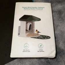 Bird Feeder Camera AI Species ID 2K Solar Smart Bird House Cam Open Box New