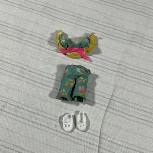 Vintage Liddle Kiddles SLIPSY SLIDDLE Doll OUTFIT Mattel 1960s Shirt Pants HTF