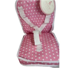 Pottery Barn Kids Doll Travel Seat 18" Doll NWT NOS 2012 Pink White Dots Toy