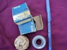 BCA bearings 202 SS single roller. pair 